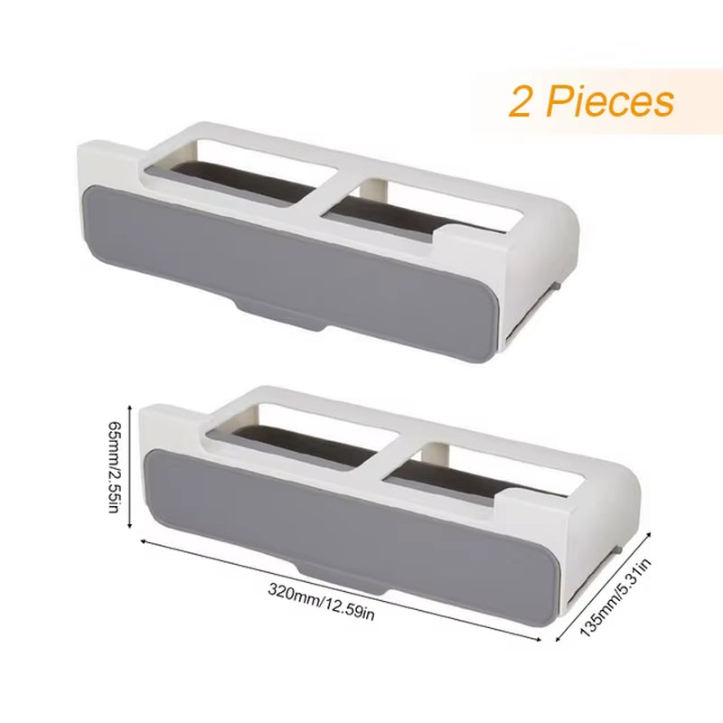 Space-Saving Spice Rack – Self-Adhesive Wall-Mounted Under-Shelf Organizer for Seasoning Bottles